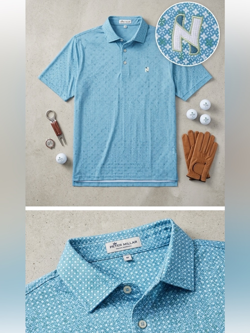 Peter Millar Hudson National Golf Summer Comfort Polo Shirt Medium M